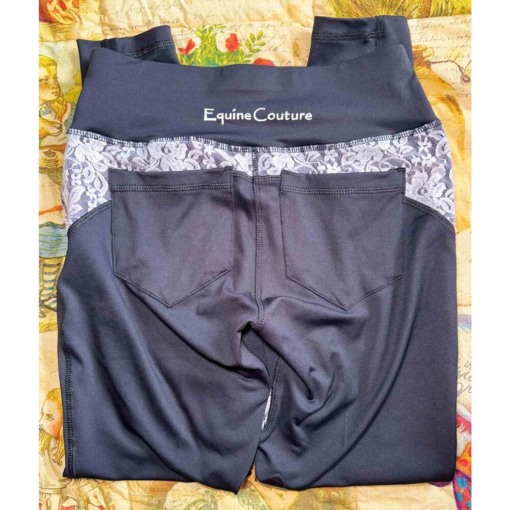 Equine Couture Spicy Girl Chili Tights by EC Size Small Breeches Lace Lot of 2 - Picture 6 of 15